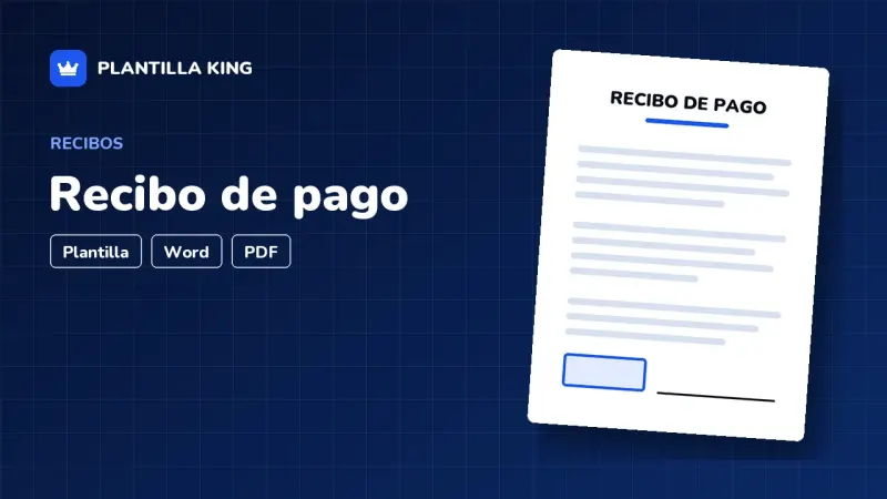 Modelo de recibo de pago para acreditar entregas de dinero